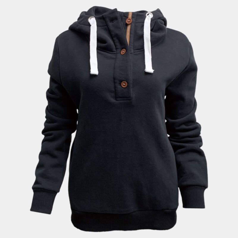 Ladies Button Hoodie Thumbnail